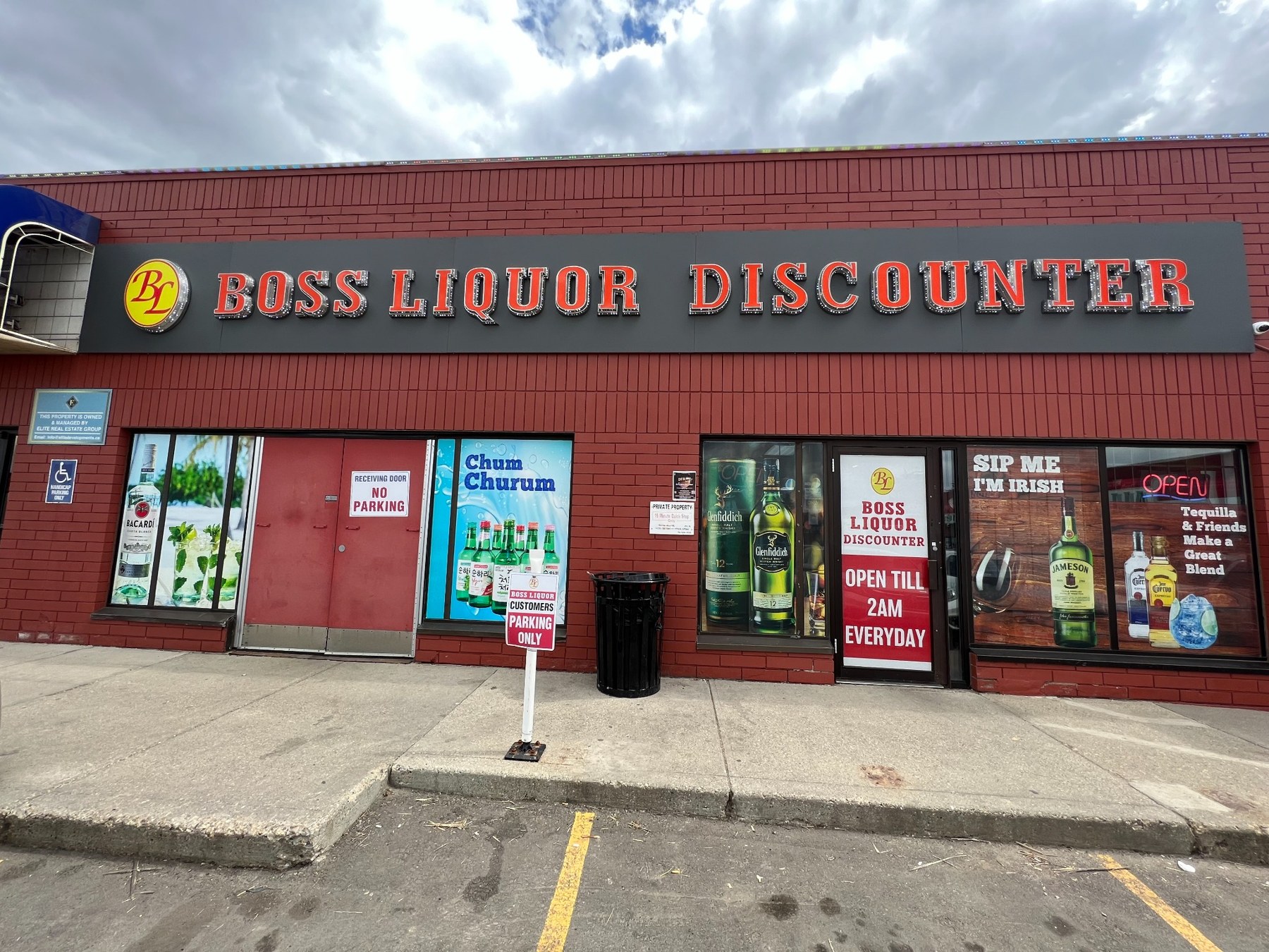 Boss Liquor Discounter Millwoods storefront exterior